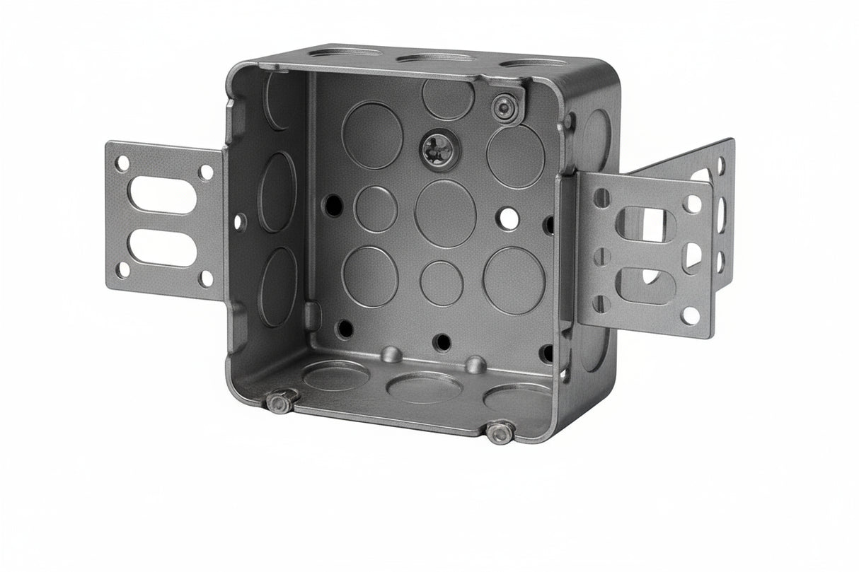 72171-KSSX - 4-11/16" Square Deep Steel Stud Box with Knockouts