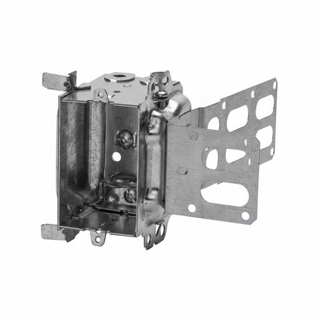 3104-LSSAX - 2-1/2" Deep Steel Stud Device Box with Cable Clamps