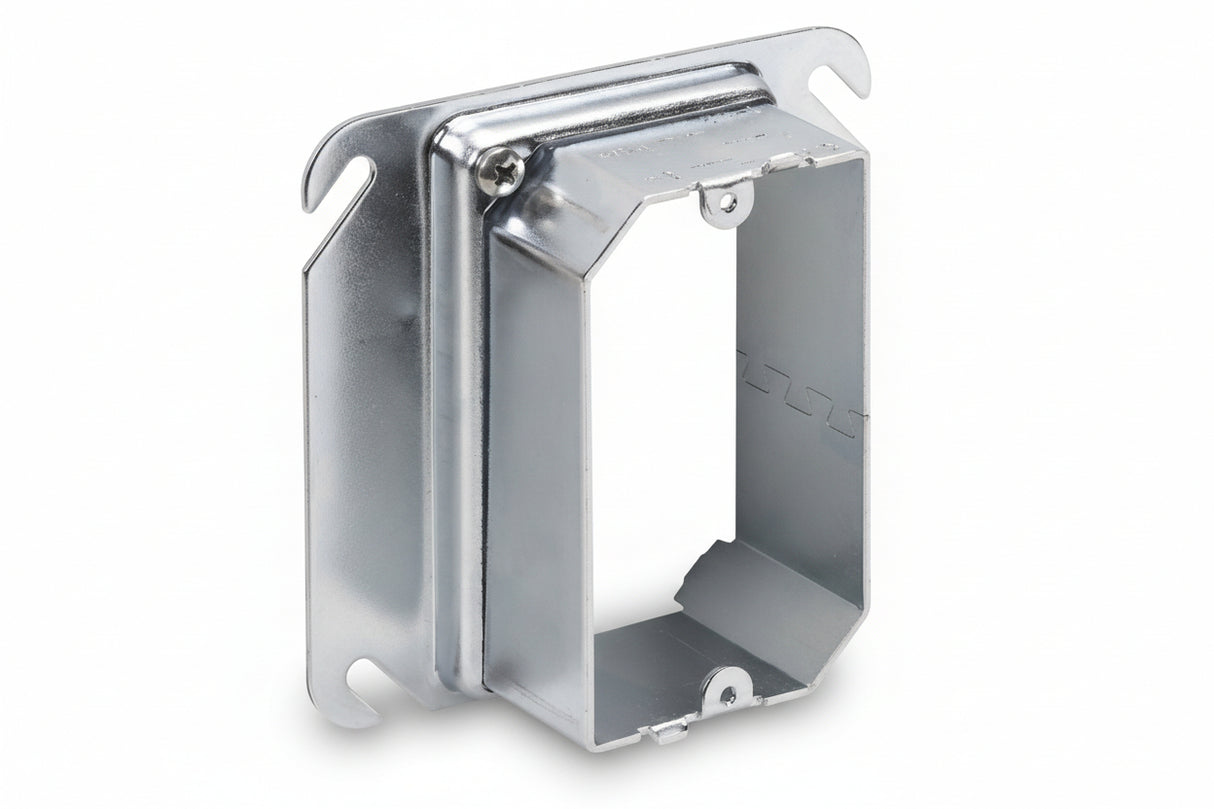 52ADJ - 4" Single Gang Adjustable Mud Ring