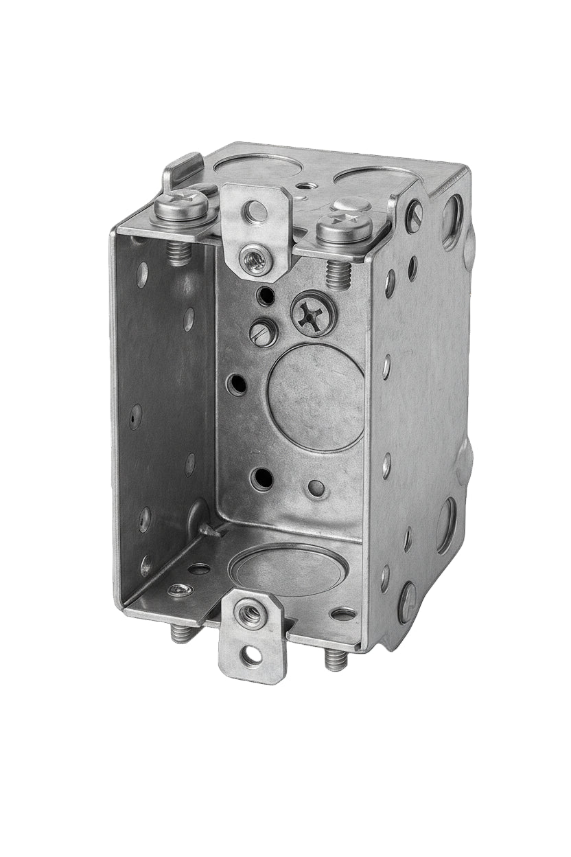 3104-KSSX - 2-1/2" Deep Steel Stud Device Box with Knockouts