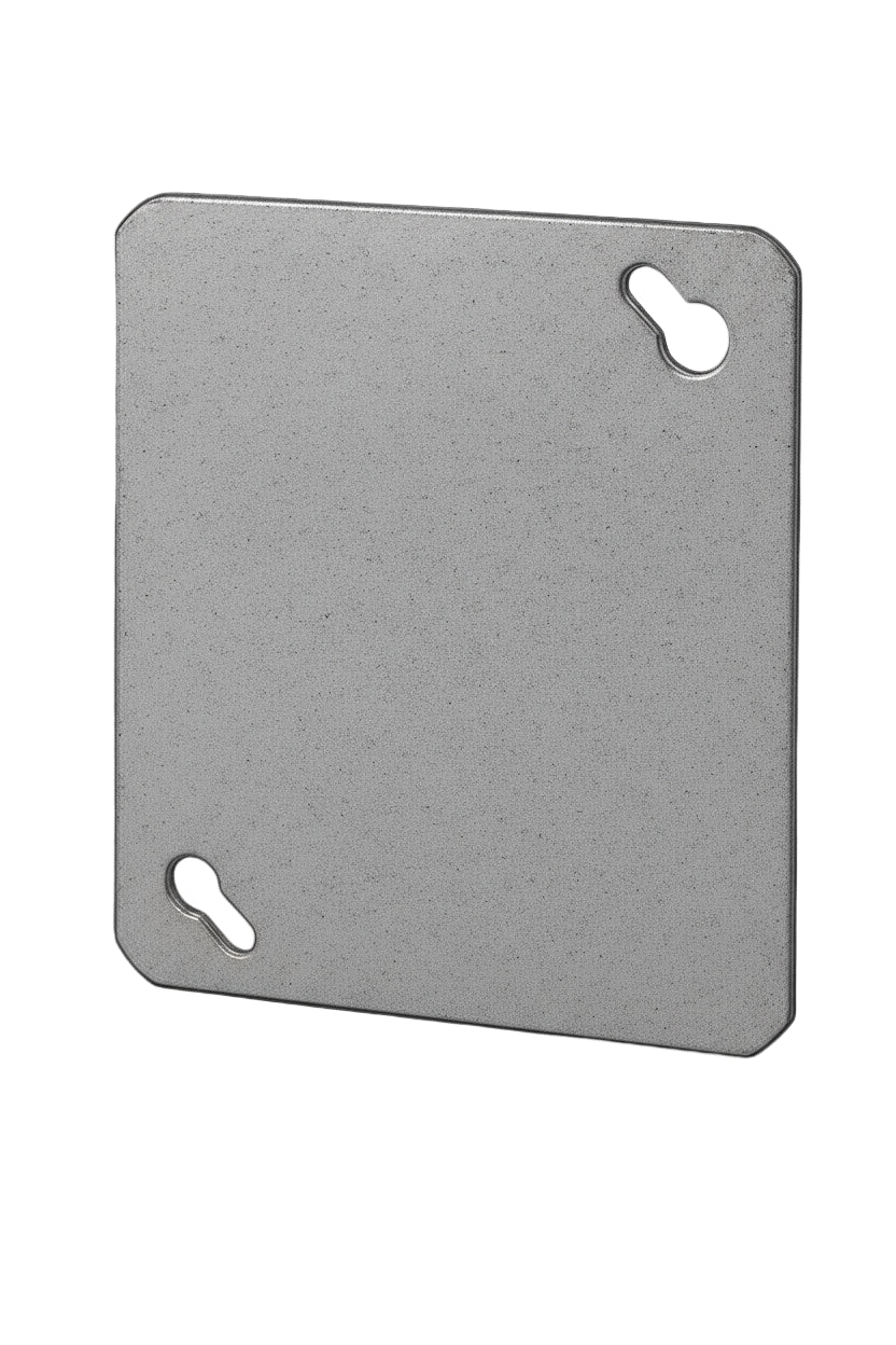 52C1 - 4" Square Flat Blank Cover Plate